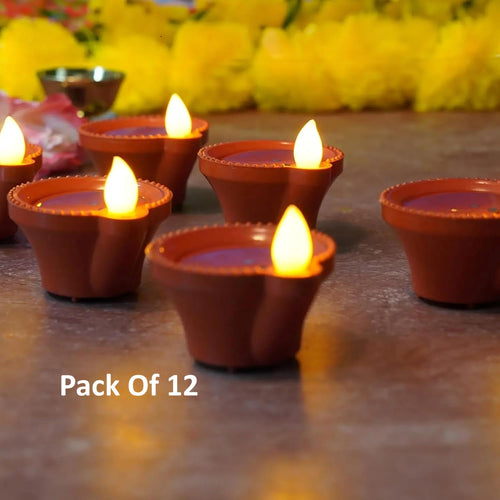 Water Sensor Diya Set (Pack Of 12)